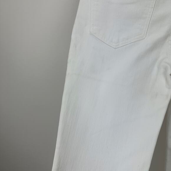 Madewell Kick Out Crop Jeans Pure White Stretch Mid Rise Flare NI961 US 26 NWT - Picture 13 of 13